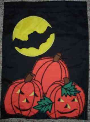 Mini Garden Pumpkin Flag - Click Image to Close